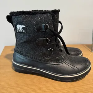 SOREL 'Tivoli' Waterproof Black Sparkle Winter Snow Boot Size 8 thumbnail 2