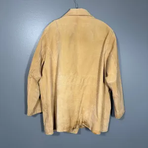 Jaclyn Smith Vintage 90's Heavy Suede Chore Jacket - Women's Plus Size 1X - Tan thumbnail 7