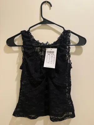 Brandy Melville Black Lace Crop Top thumbnail 2