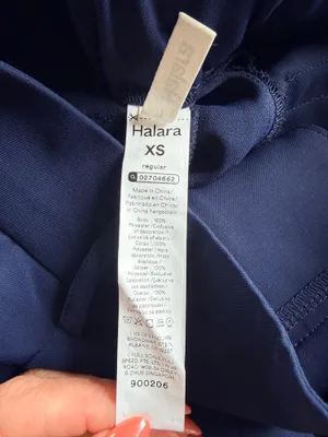 Halara High-Waisted Trouser Pants Size XS Navy Casual Lightweight Coastal Chic thumbnail 3