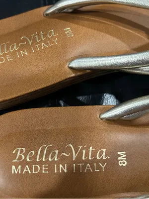 Bella Vita Metallic Gold Knotted Thong Sandals thumbnail 4