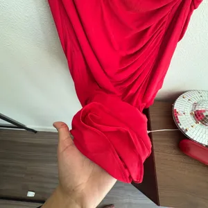 Karen Millen Red‎ Pintuck Draped Ruched Cocktail Dress DN035 S12S US 4 EU 36 thumbnail 4
