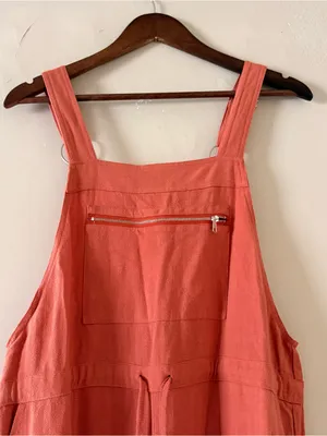ANRABESS Women’s Terracotta Sleeveless Wide Leg Jumpsuit Overall Romper Size S thumbnail 2