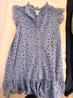 Light Blue Eyelet Dress H&M thumbnail 1