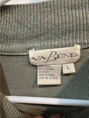Men's Olive Green Mock Neck Sweater Size L thumbnail 2