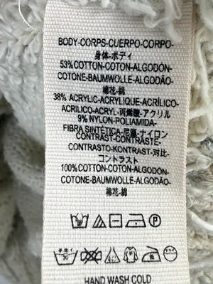 Free People Gray and Cream Mixed-Media Cable Knit Hoodie - Size - XS thumbnail 6