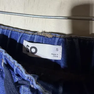 SO Denim Cargo Jogger Pants Women's Small Blue Stretch Utility Casual Pull‎ On thumbnail 4