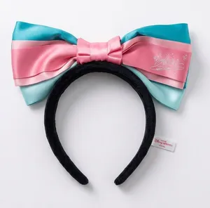 Tokyo Disney Resort TDR Ariel The Little Mermaid Satin Bow Headband Ears thumbnail 1