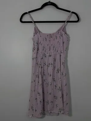 Aritzia Sunday Best Delilah Mini Dress Lilac Bloom Floral Pink Size Small thumbnail 4
