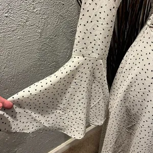 🍒Nwt Moda White And Black Polka Dot Wrap Dress Size Medium🍒 thumbnail 4