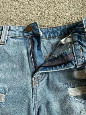 Billabong Light Blue Distressed Denim Cutoff Shorts thumbnail 5