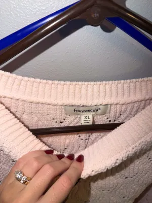 Francesca's Cropped boho sweater thumbnail 3