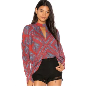 Free People Walking on a dream tunic keyhole top M Western Boho Festival thumbnail 4