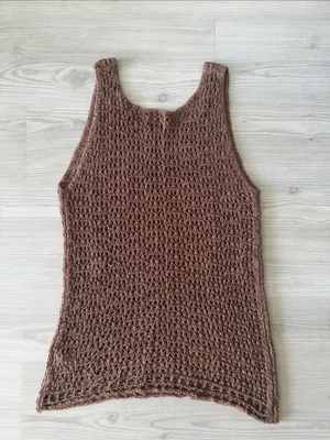 Rhythm. Crochet Cover Up Brown Size M thumbnail 4