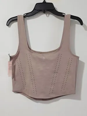 Victoria’s Secret VSX VS Essential Perforated Corset Top - Bare Taupe - Size XL thumbnail 4