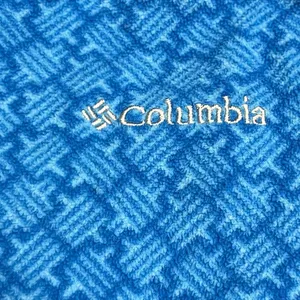 Columbia Women’s Blue Mock Neck Zip Up Long Sleeve Abstract Pattern Pullover- Lg thumbnail 11