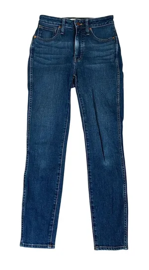 Madewell Curvy High‎ Rise Jeans size 25 Slim Straight Skinny Dark Wash Everyday thumbnail 1