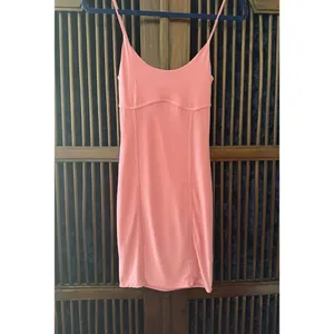Pink Spaghetti Strap Bodycon Dress Women S Slit Slip Stretch Cocktail Party thumbnail 8