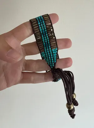 Teal Beaded Bracelet Blue thumbnail 8