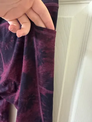 Kyodan Burgundy and Black Tie-Dye Active Leggings thumbnail 3