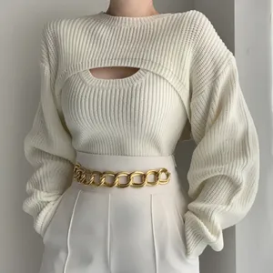 Commense Utility Two Piece Bolero Sweater size small White thumbnail 1