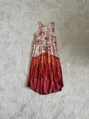 Angie High Low Dress Womens L Pink Festival‎ Brunch Resort Coastal Cruise Beach thumbnail 10