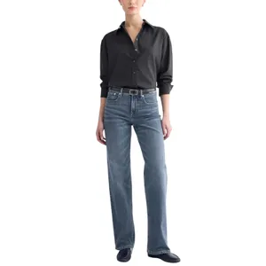 Everlane Everyday Black Button up Collar Shirt SZ Large Relaxed Fit Casual Chic thumbnail 6