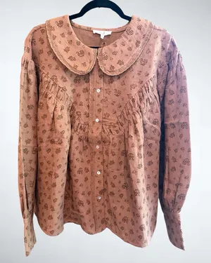 Easel Oversized Floral Print Button Down Shirt Size S thumbnail 1