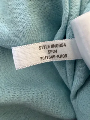 Madewell Pull-On Straight Crop Pants Size 2 Blue Heron Linen Blend N0954 thumbnail 6