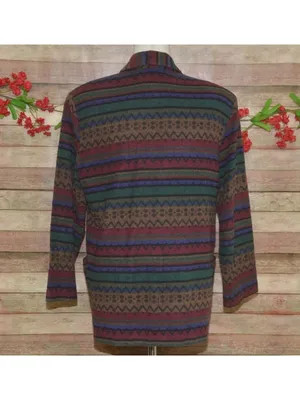 Vintage 90s Tracy Evans Size L Southwestern Aztec Blazer Jacket Boho Western thumbnail 7