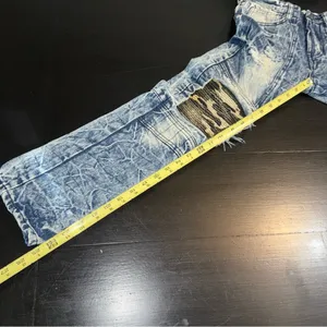 Encrypted Distressed‎ Blue Jeans Size 12 thumbnail 3