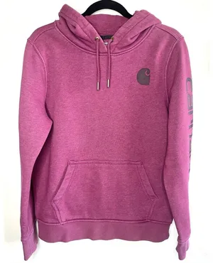 Carhartt Women's Clarksburg Hoodie Berry Pink Heather Medium Workwear Streetwear thumbnail 1