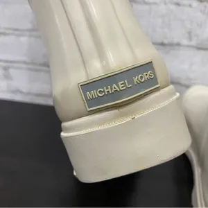 MICHAEL Michael Kors Beige Sand Textured Rubber Lugged Soles Rain Boots Size 8 thumbnail 13