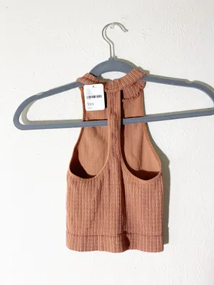Free People Seamless Mock Neck Crop Tank XS/S thumbnail 2