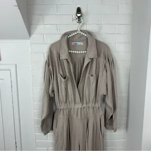 Free People Beach Faye Jumpsuit in Oyster Size M thumbnail 5