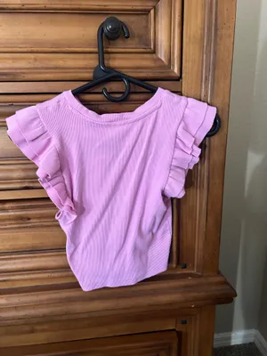 ZARA pink flare top thumbnail 2
