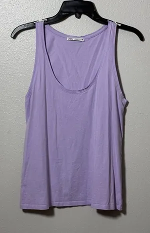 Zara Women Athletic Lilac/purple Tank Top‎ Size XS. thumbnail 1