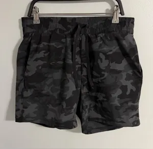 Tuff Athletics Black & Gray Camo Athletic Shorts thumbnail 1