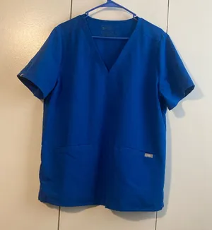 Figs Technical Collection Women’s Size XL Blue Color Scrub Top thumbnail 1