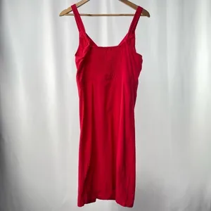 Altar'd State Cotton Button Front Summer Dress in Red Size Medium‎ thumbnail 2