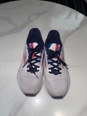 Brooks Women’s Athletic Shoes in Light Gray with Navy and Peach Details thumbnail 2