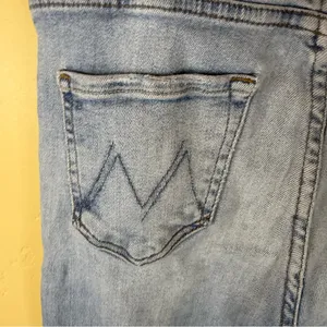 MOTHER Hustler Ankle Fray Full‎ Length Size 25 Denim Jeans Blue Distressed thumbnail 8