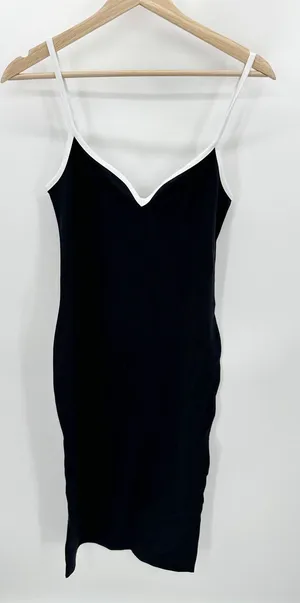 Abercrombie & Fitch‎ Women Navy Blue White Trim Bodycon Dress S Sleeveless 5686 thumbnail 1