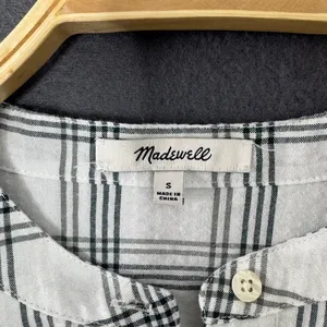 Madewell Shirt Dress Size Small Plaid Ruffle Long Sleeve‎ Button Down Western thumbnail 11