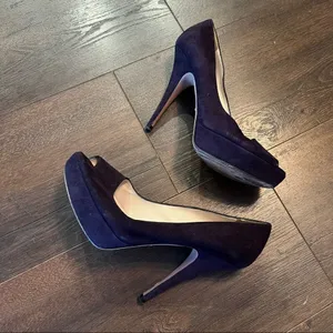 Purple Prada Suede Heels thumbnail 2