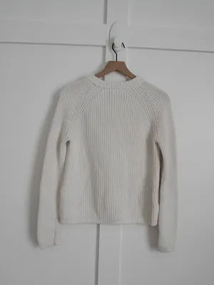 Quince Organic Cotton Fisherman Crew Sweater Ivory thumbnail 5