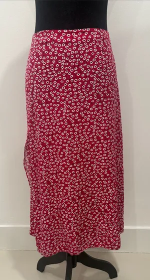SHEIN Red Floral Maxi Skirt thumbnail 1