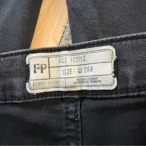 FREE PEOPLE Just Float On Ruffle Flare Jeans Wide Leg Bell Bottoms‎ Gray Size 26 thumbnail 5