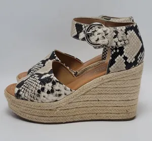 Nine West Adell Snakeskin Espadrille Wedge Heel Ankle Strap Sandals Size 7.5 thumbnail 1