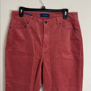 Talbots Terracotta High-Waist Straight-Leg Curvy Petite Corduroy Jeans size 10p thumbnail 3